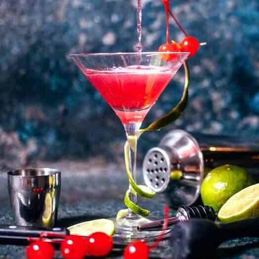 Premium Pink Martini Cocktail